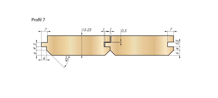 Faba Zestaw frezów do boazerii Z4 HSS 140x40xH31 mm / Profil 7