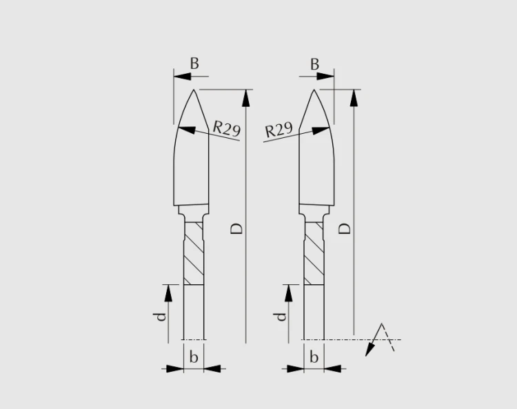 Faba frez nasadzany do wycinania wad Z4 HM 100x22x8 mm / prawy+lewy