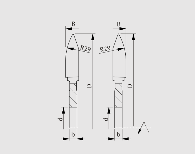 Faba frez nasadzany do wycinania wad Z4 HSS 100x22x8 mm / prawy+lewy