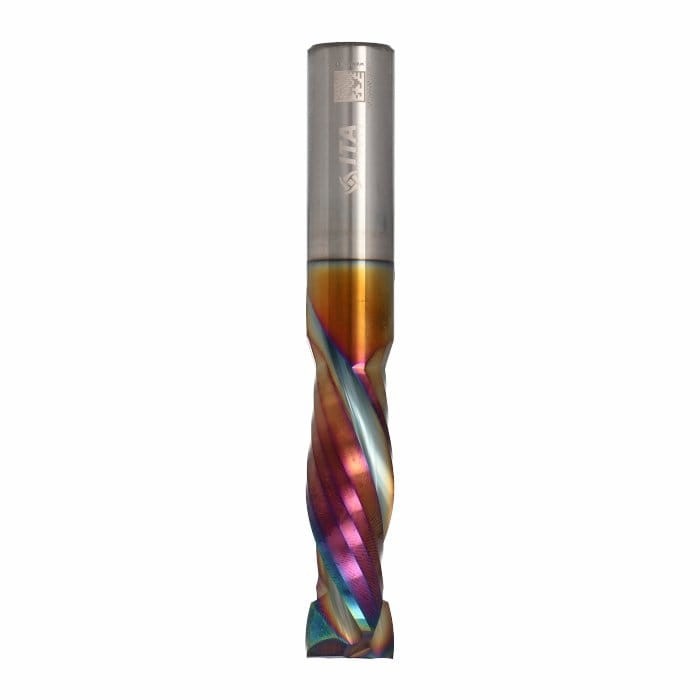 ITA TOOLS frez spiralny wykańczający do drewna / płyty Z2+2 D16 I52 S16 mm / pozytyw+negatyw / Powłoka Platinium®