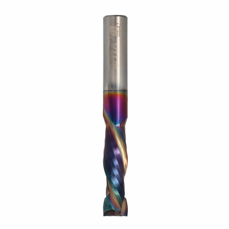 ITA TOOLS frez spiralny wykańczający do drewna / płyty Z2+2 D10 I35 S10 mm / pozytyw+negatyw / Powłoka Platinium®