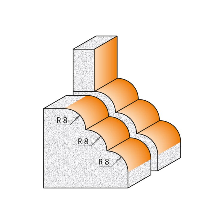 CMT Frez dekoracyjny do Corianu R8 D66,7 I41,3 S12 mm