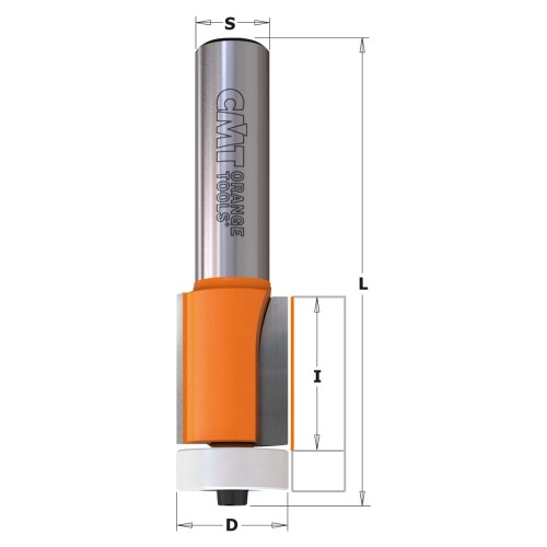 CMT Frez prosty do Corianu z łożyskiem D19,05 I25,4 S12 mm