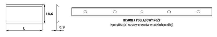 ITA TOOLS noże do strugarek Felder 510x18,6x0,9 mm / HSS Chrom
