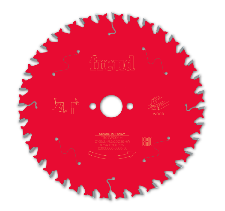 FREUD Piła HM do drewna / sklejki 165x20x36Z / Cięcie uniwersalne