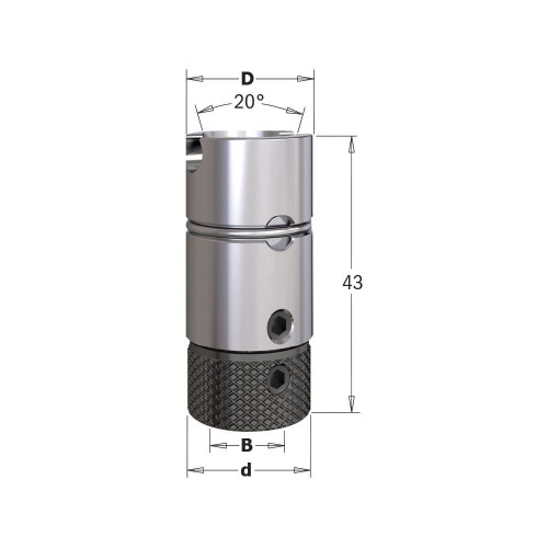 CMT Szybkozłączka do maszyn Vitap D19,5 B10 mm / S20 mm prawa-lewa