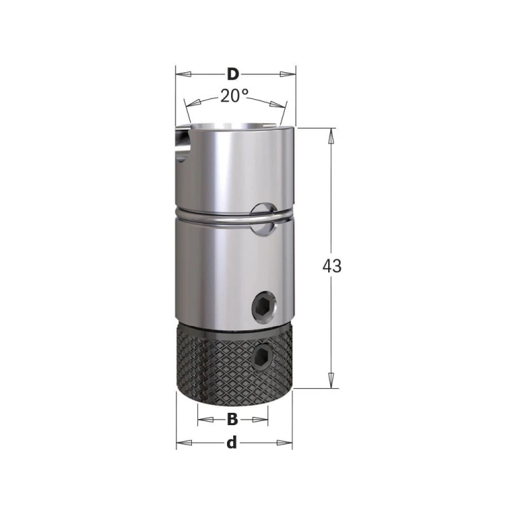 CMT Szybkozłączka do maszyn Vitap D19,5 B10 mm / S20 mm prawa-lewa