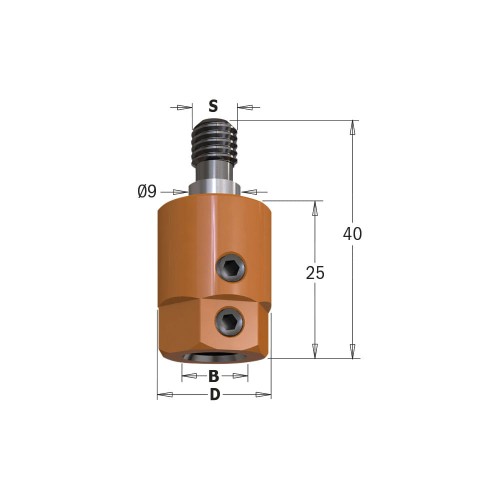 CMT Szybkozłączka do maszyn Masterwood, Morbidelli, Nottmeyer D19,5 B10 mm / M8/9 lewa