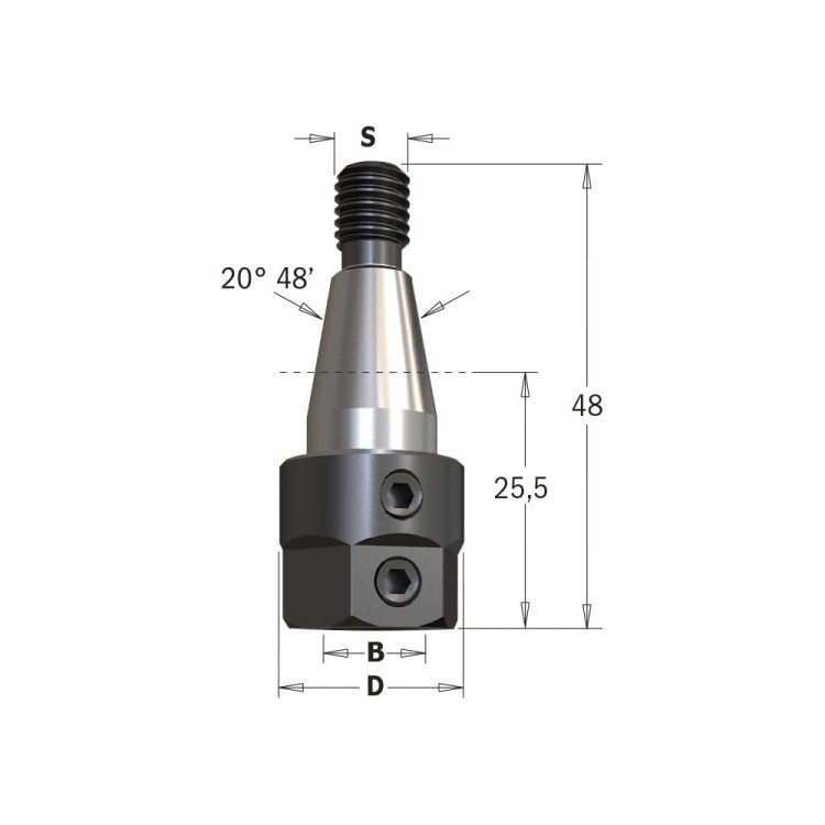 CMT Szybkozłączka do maszyn Bilek, Busellato D16 B8 mm / M8 lewa