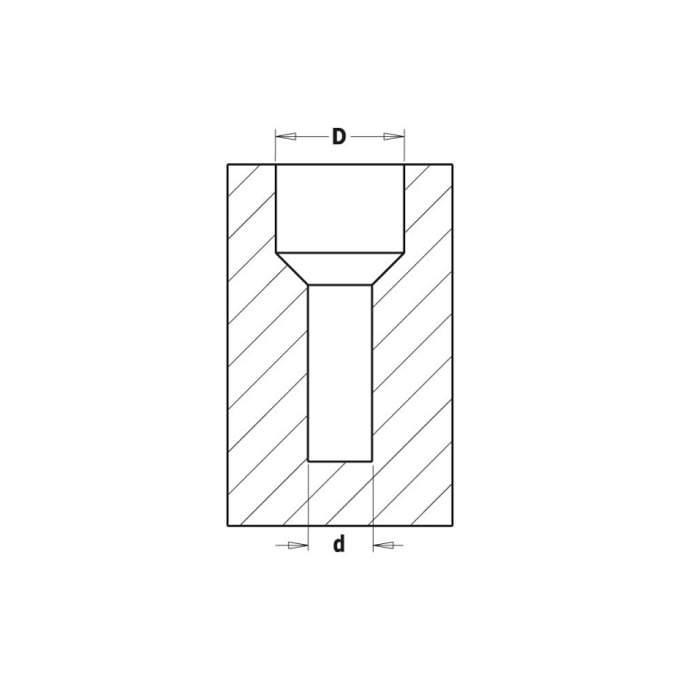 CMT Pogłębiacz z wiertłem i blokadą 3 mm / 45° S8 mm HM prawy