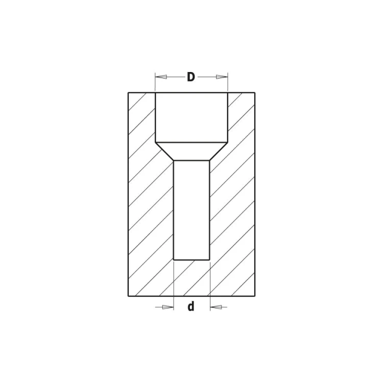 CMT Pogłębiacz do wierteł 6 mm / 45° S10 mm HM lewy