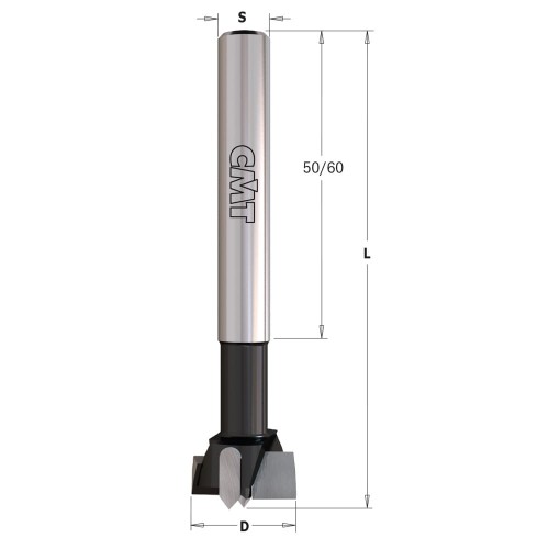 CMT Wiertło puszkowe D20 L90 S10 mm / standard HM / prawe