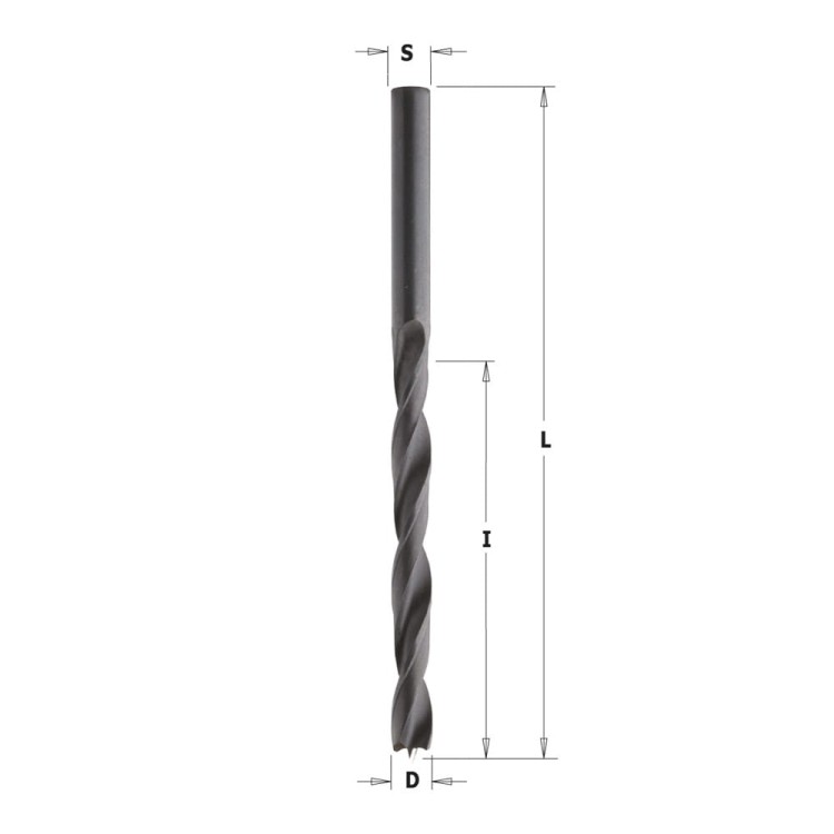 CMT Wiertło nieprzelotowe D9 I81 L125 S9 mm / HSS / prawe