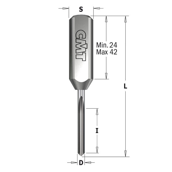 CMT Wiertło przelotowe D3 I25 L70 S10 mm / X-treme VHM / prawe+lewe
