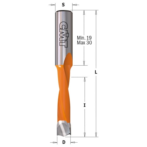 CMT Wiertło nieprzelotowe D10 I35 L70 S10 mm / X-treme HM / lewe