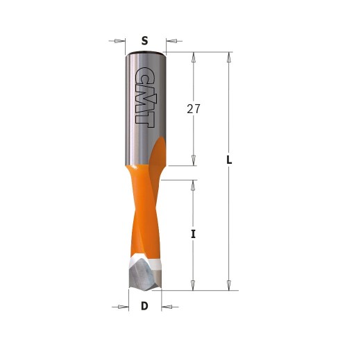 CMT Wiertło nieprzelotowe D10 I27 L57,5 S10 mm / X-treme HM / lewe
