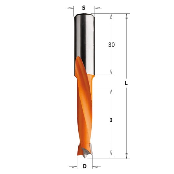 CMT Wiertło nieprzelotowe D10 I35 L70 S10 mm / standard HM / prawe